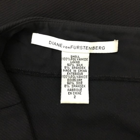 DVF Diane Von Furstenberg Women's Black Pencil Skirt Size 2 - Picture 10 of 10